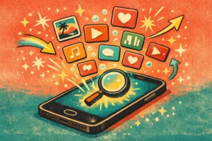 Ilustração vintage colorida sobre estratégia de Instagram para negócios brasileiros em 2026